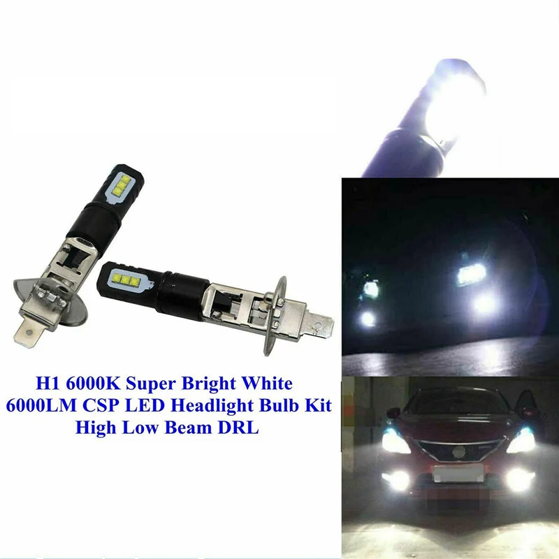 

6X H1 6000K супер яркий белый лм DRL светодиодный светодиодных фар дальнего света