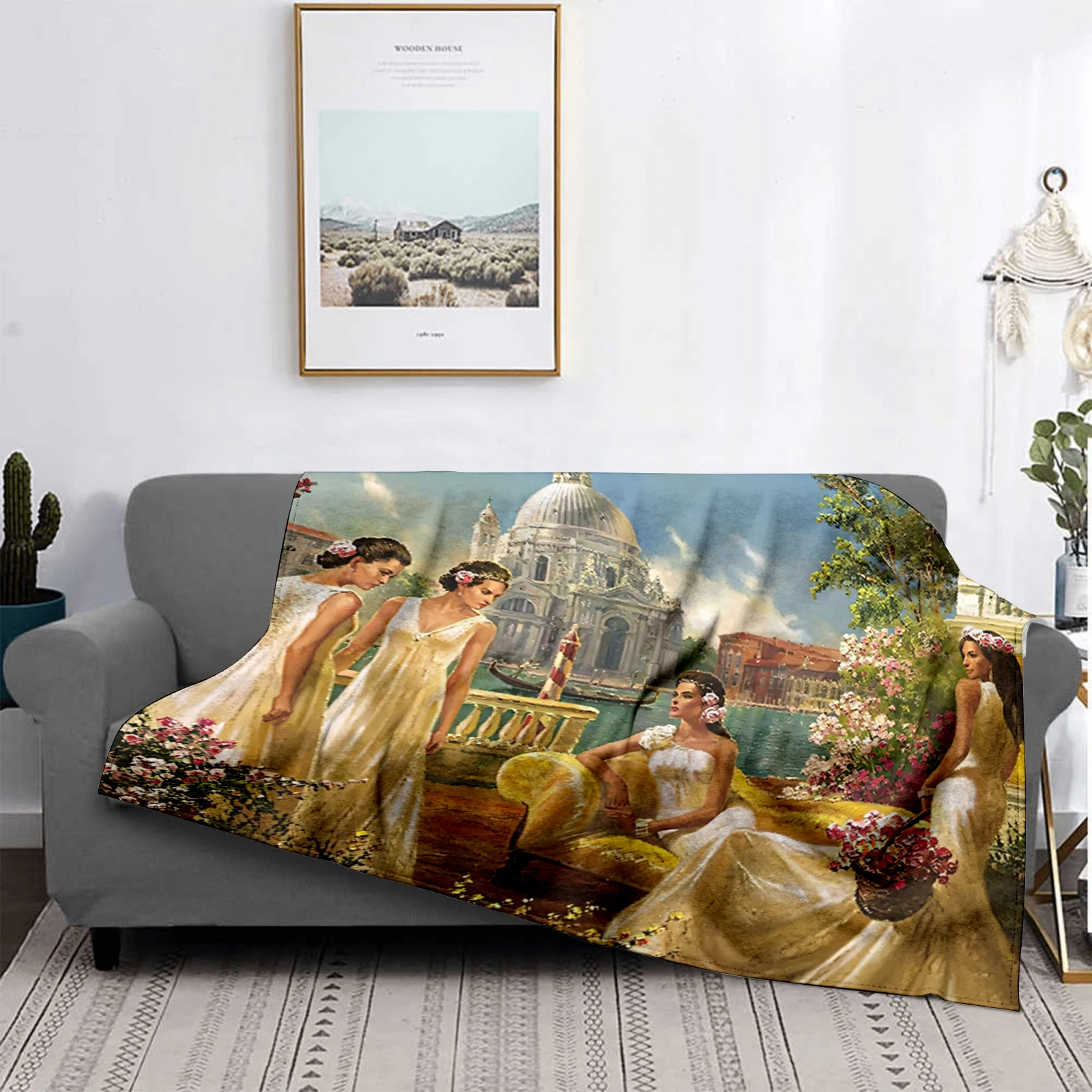 Домашнее украшение плюшевое одеяло для дивана красочное покрывало с животными