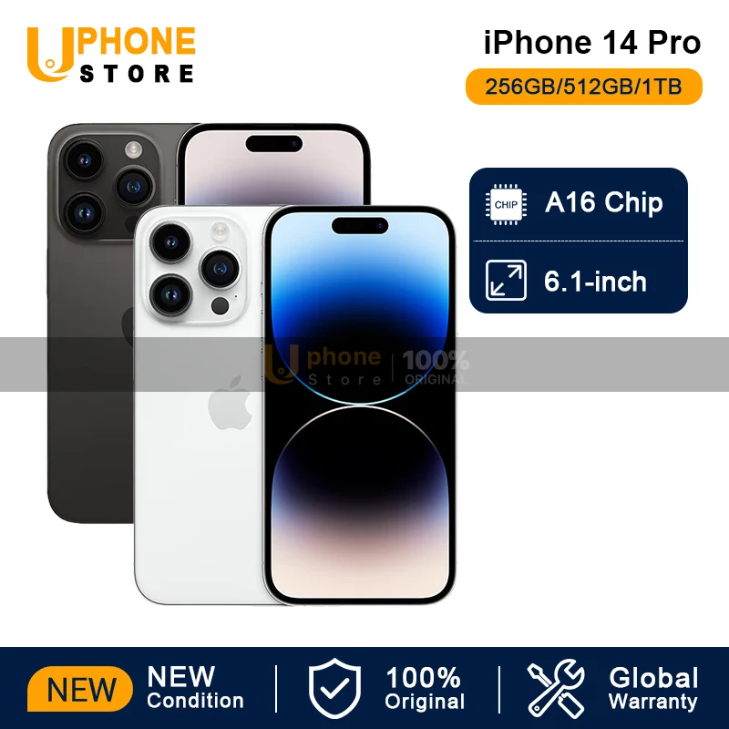 2022 NEW Apple iPhone 14 Pro 5G Mobile Phone 8GB RAM 256GB/512GB/1TB ROM 6.1'' OLED Display Face ID iOS 16 Cellphone 1