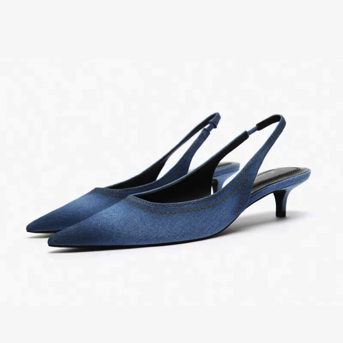 

NIGO Denim Canvas Patchwork High Heels Shoes #nigo21277
