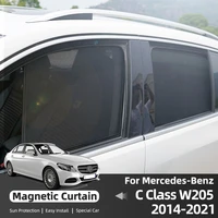 for mercedes benz c class w205 2015 2021 car window sunshade auto blind sun visor mesh shade curtain covers protector
