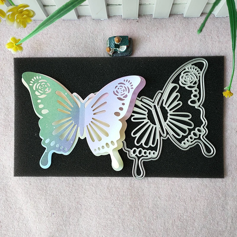 

New Double Butterfly metal cutting die mould scrapbook decoration embossed photo album decoration card making DIY big handicraft