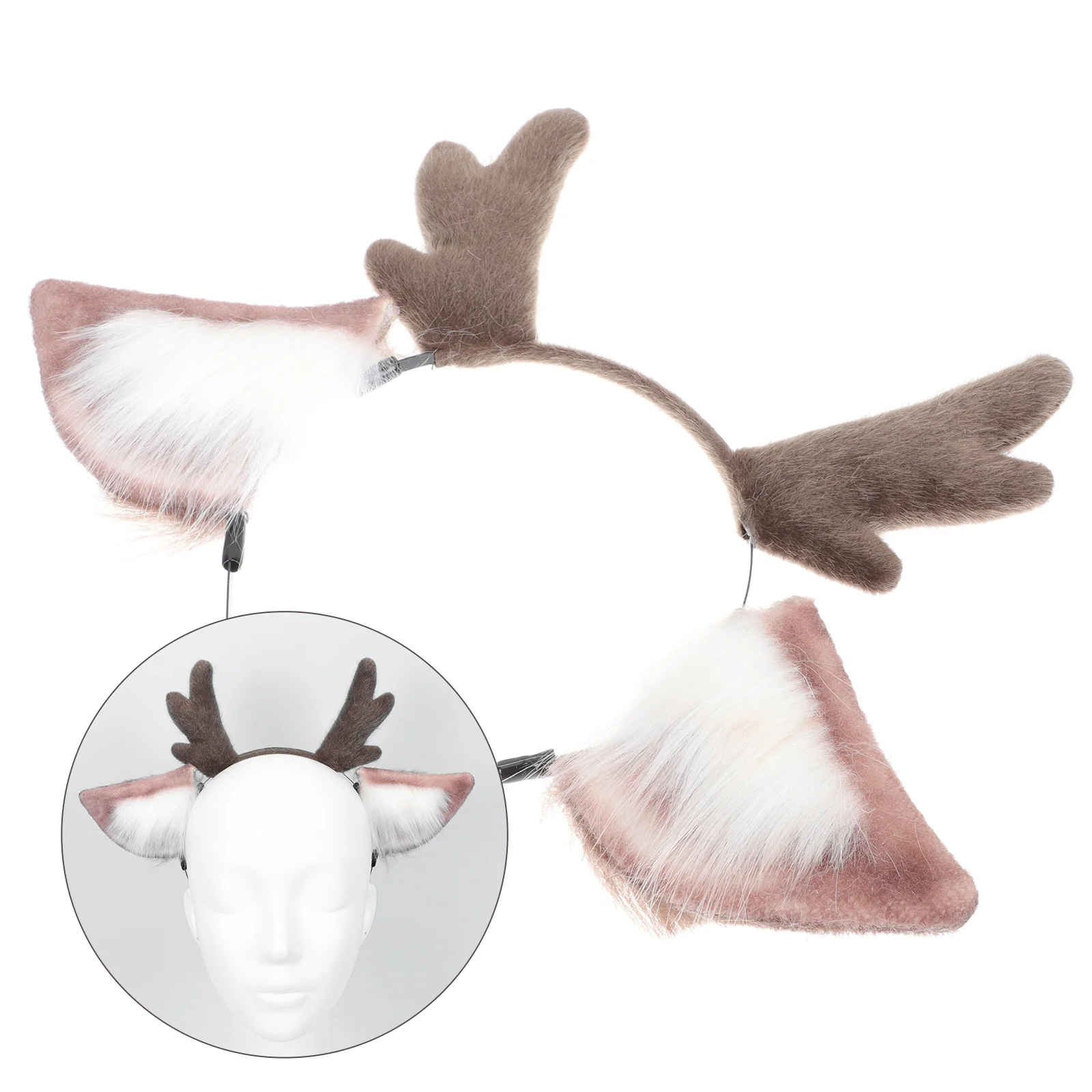 

Deer Ear Headband Hairwear Decor Cosplay Animal Hairband Plush Design Headdress