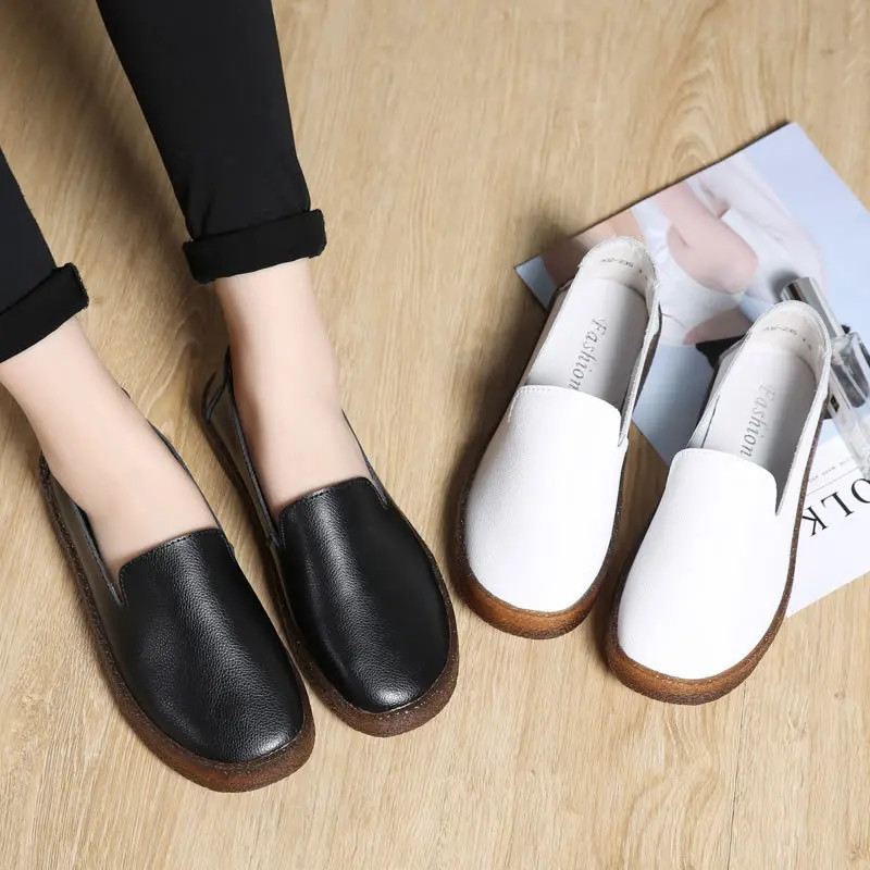 

Ladies Flats Shallow Women Shoes for Nurse Soft Sole Ballerina Chaussures Femme Casual Women Loafers Ballet Flat Mom Footwear