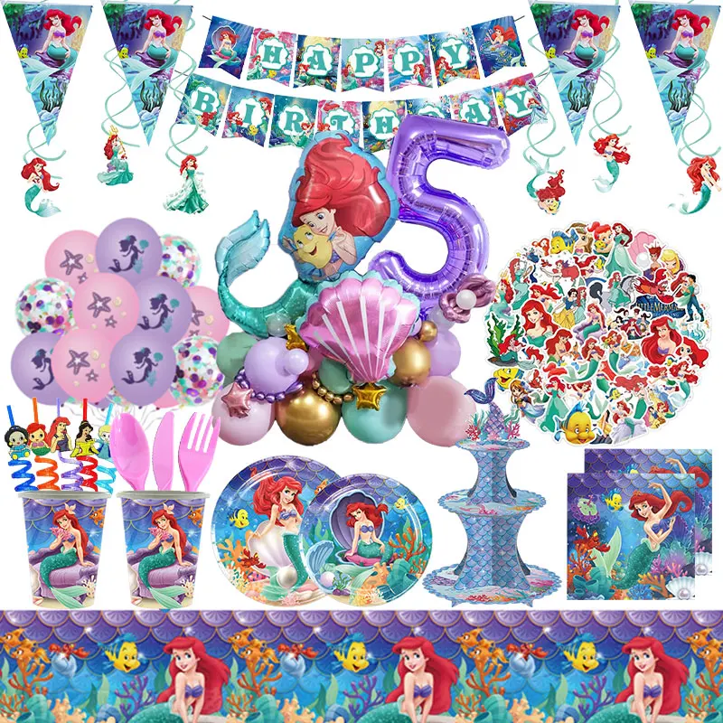 Disney маленькая Русалочка аксессуары для дня рождения Ариэль Фотофон воздушный