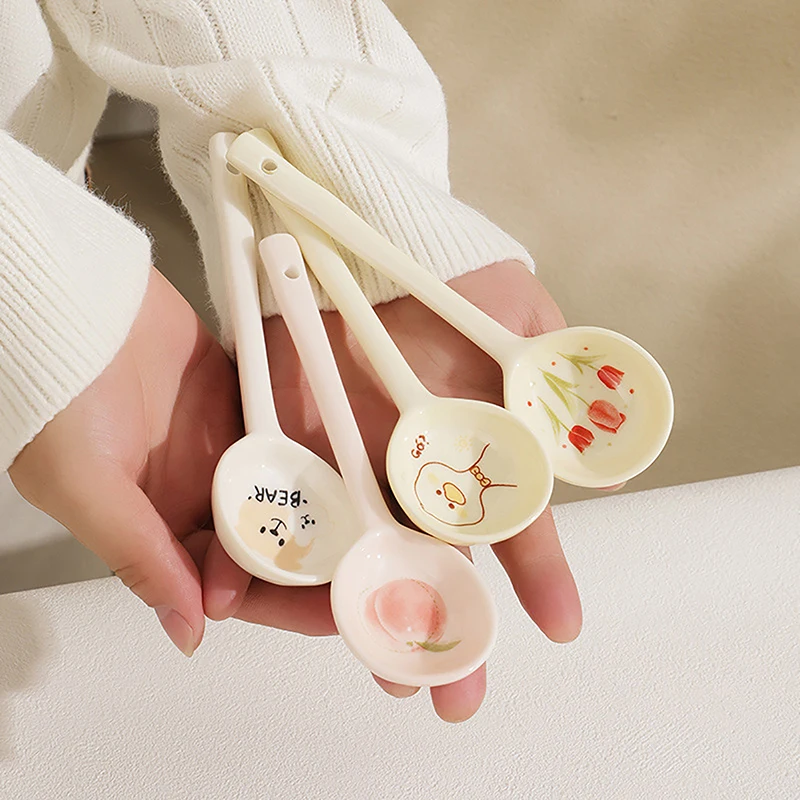 Керамическая Кофейная Ложка Для Супа Хлопья Джема Милая Бытовая Посуда