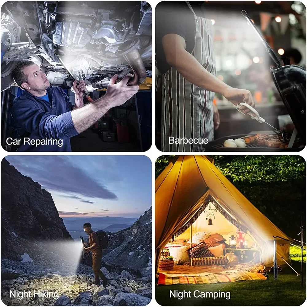 USB Перезаряжаемый COB фонарик магнитная работа мощный портативный фонарь со