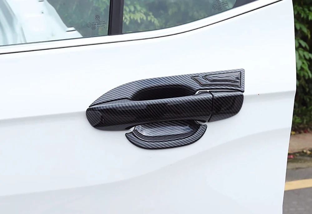 2019 2020 2021 для Volkswagen T-Cross ABS углеродное волокно наружная крышка дверной ручки