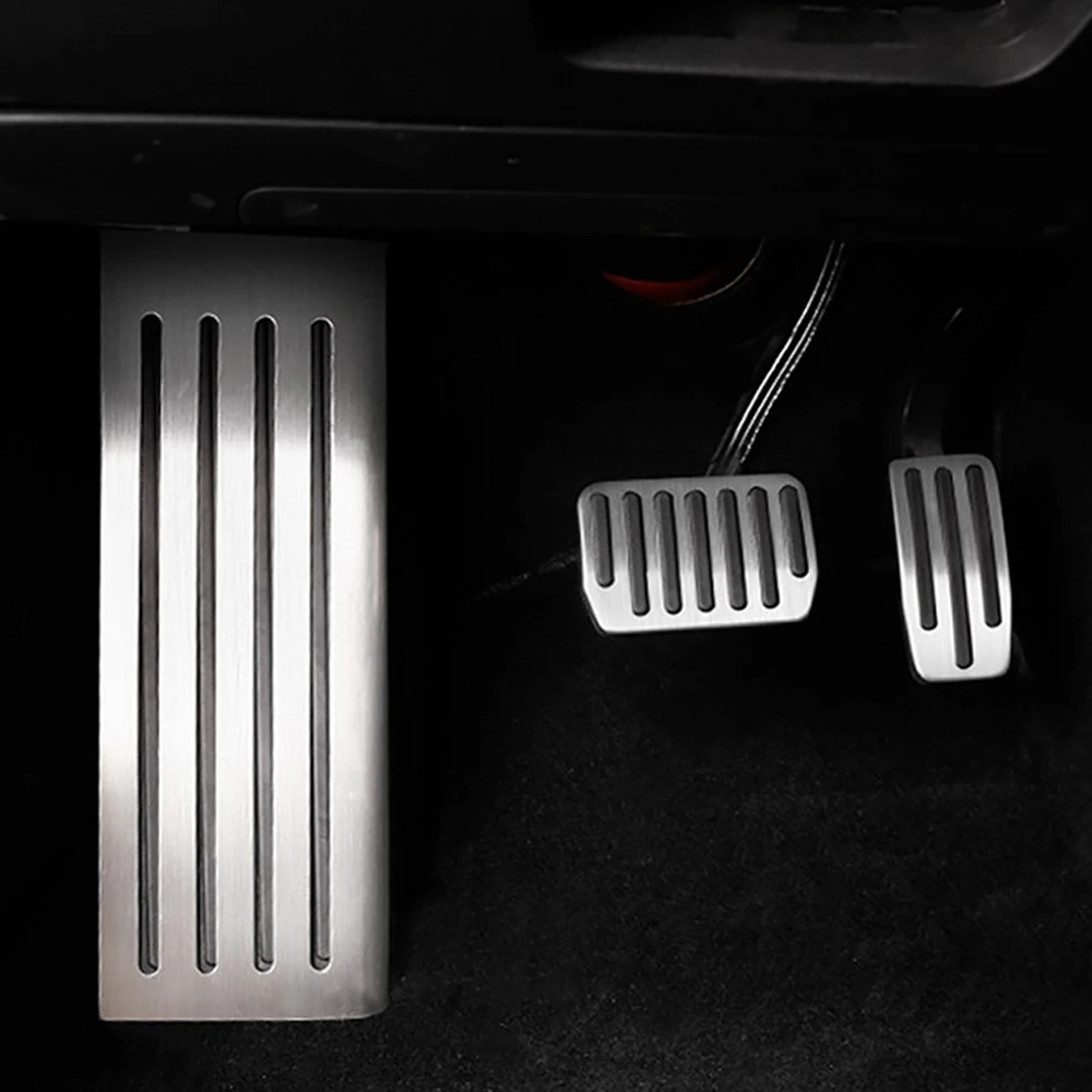 

Car Foot Pedal Pads Covers For Tesla Model 3 Y Auto Accessories Aluminum Alloy Accelerator Brake Rest Pedal Three
