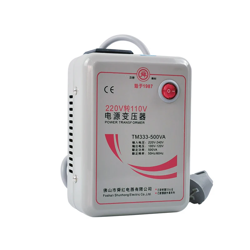 

500 Вт 220 В до 110 В профессиональный однофазный преобразователь напряжения 100 120 230 240 тороидальный понижающий трансформатор