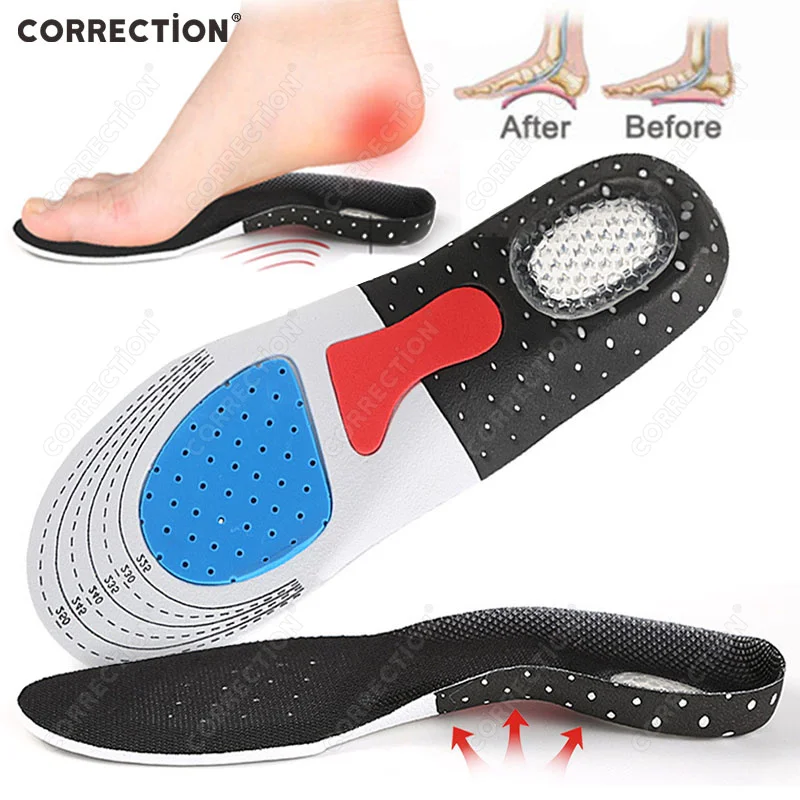 

EiD Silicone Sport Orthotic Shoes Insoles Orthopedic Running Gel Foam Sport Support Insert Woman Men shoes Feet Soles Pad Unisex