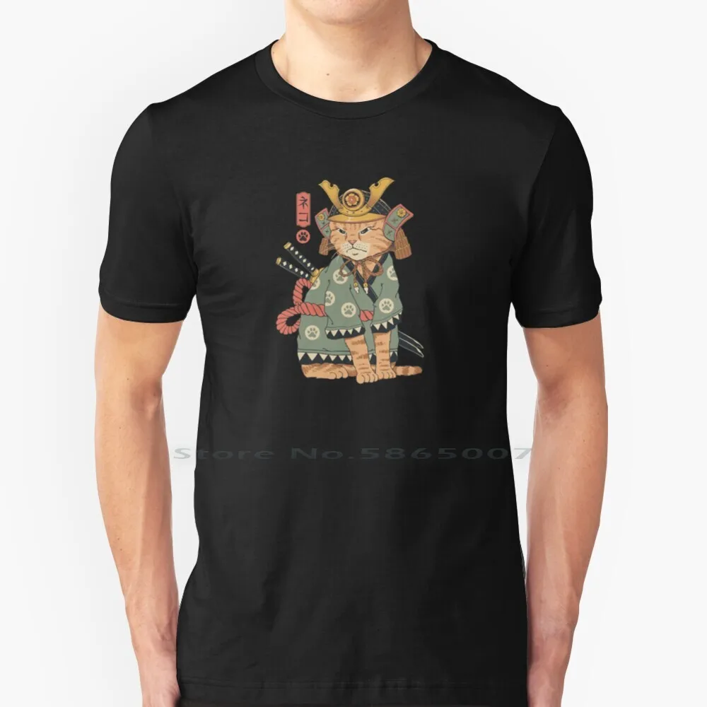 Футболка Neko из 100% хлопка с изображением животных аниме японское искусство укиё-Э