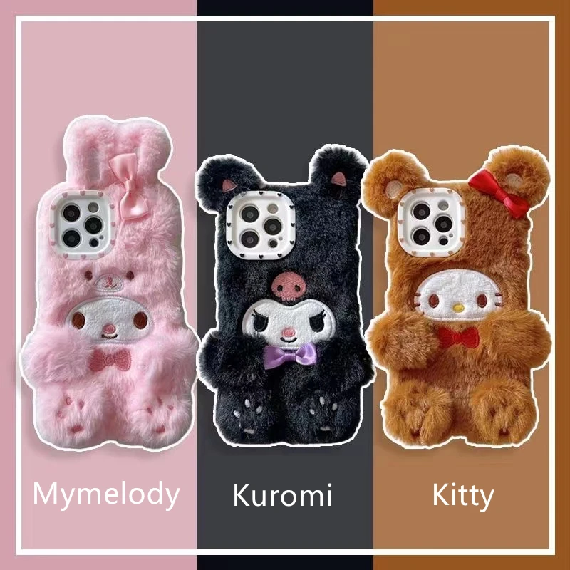 

Милый плюшевый защитный чехол Mymelody Hellokittys Kuromi Sanrioed для Iphone13