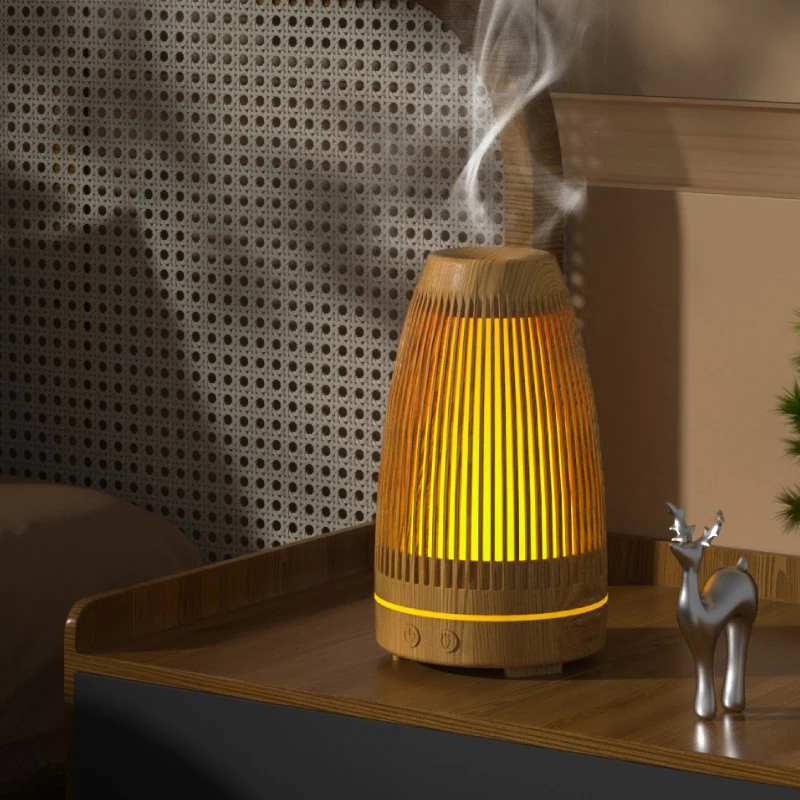 

Humidifier Wood Air Aroma Diffusers Bedroom Aromatherapy Grain Essential Diffuser Flame Oils Room Diffuser Fragrance Humidifiers