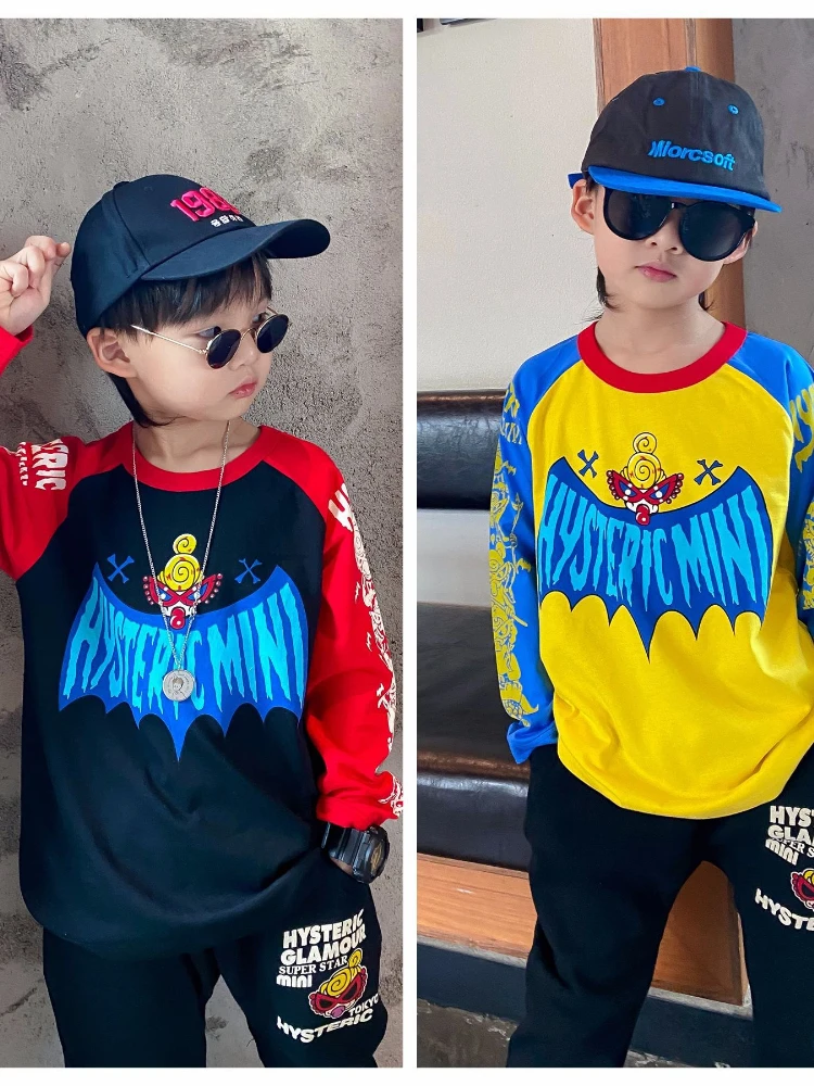

Children's Clothing Long-sleeved T-shirt Spring and Autumn New Boys and Girls Cartoon Tops Boys Clothes