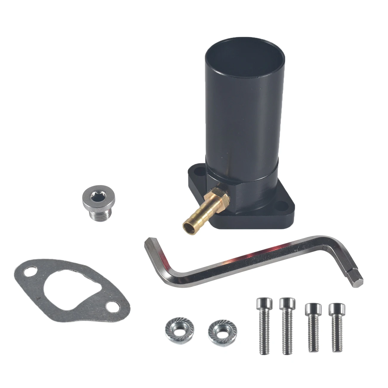 CNC Kart Custom Air Intake Pipe With Replenishment Black For 212cc GX200 VM24 pwk24 Mini Bike