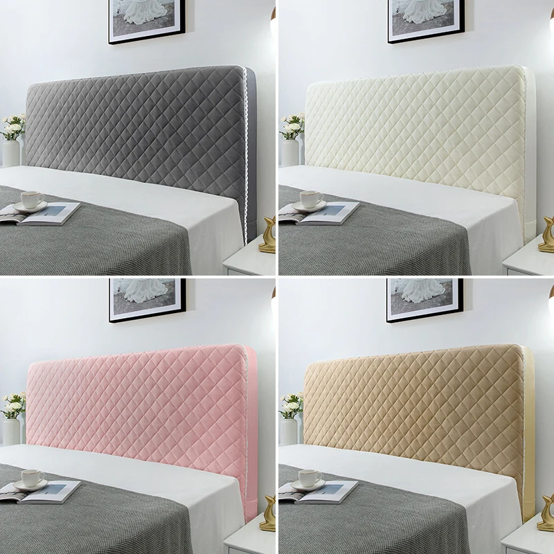 

Solid color all-inclusive headboard cover super soft and smooth thickened head cover thickened velvet bed back dust cover cover