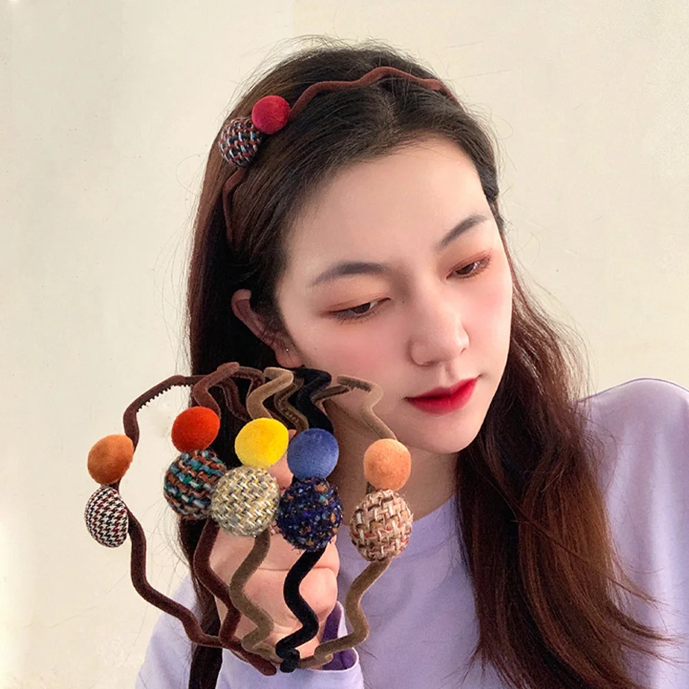 

Toothed Anti Slip Ball Female Frosted Bezel Headband Hairband Women Lady Hair Hoop Hair Accessories Headwear Headdress Elegant