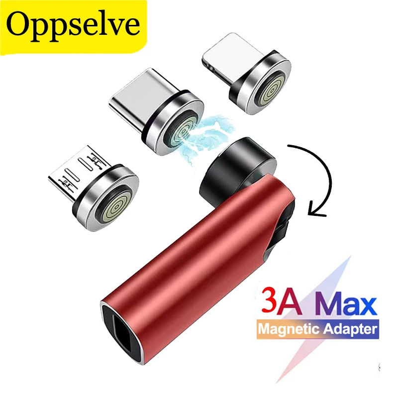 

Type-C 540 Degree Rotating Mini Magnetic Adapter For iPhone 13 Huawei Xiaomi Samsung Data Transfer Charging Sync Elbow Converter