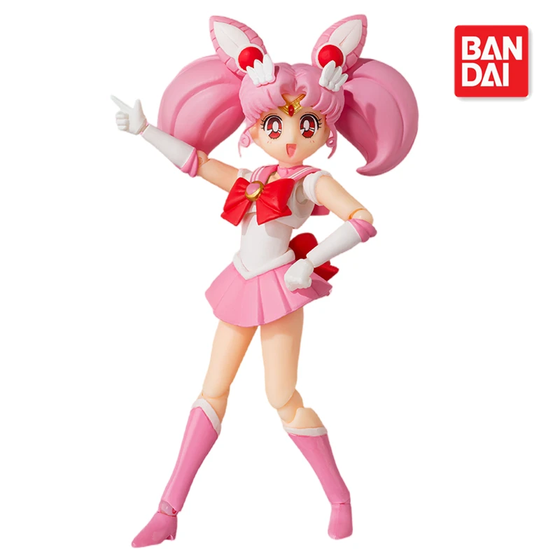 

Bandai Original Shf Sailor Moon Sailor Little Rabbit Moon Hare Daughter Animated Version Movable Cute Kawaii Pink Gift Ornament