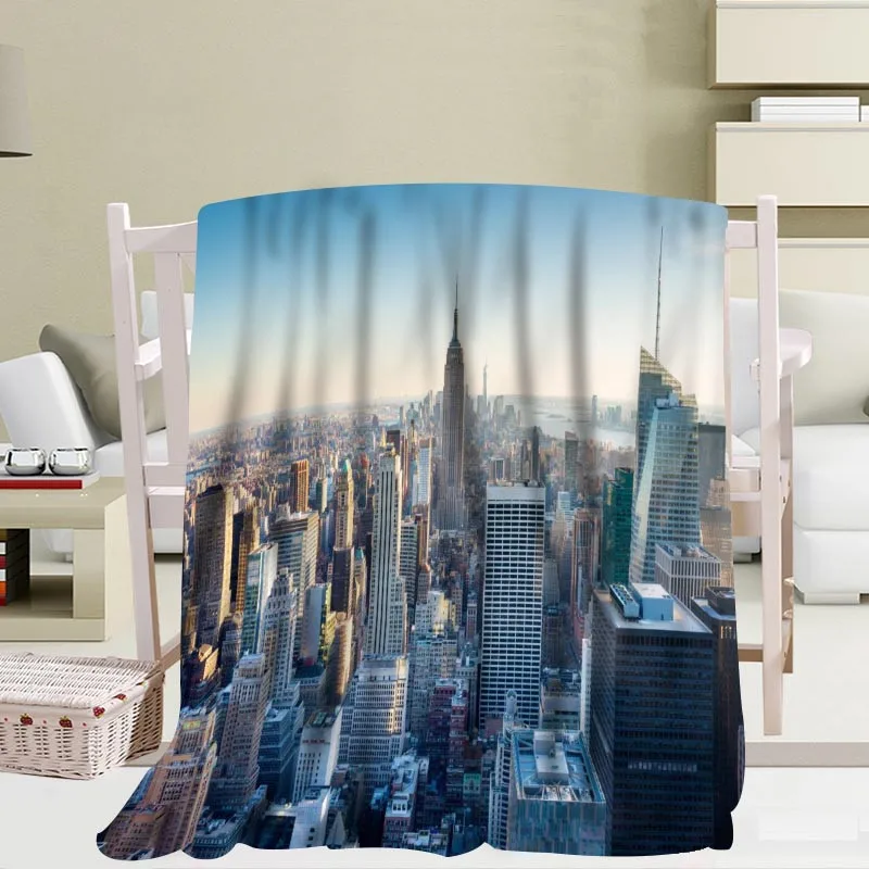 

New York City Theme Flannel Throw Warm Cozy Sofa Bed Decor Blanket Kids Adults Travelling Gifts Blanket King Size Blanket Soft