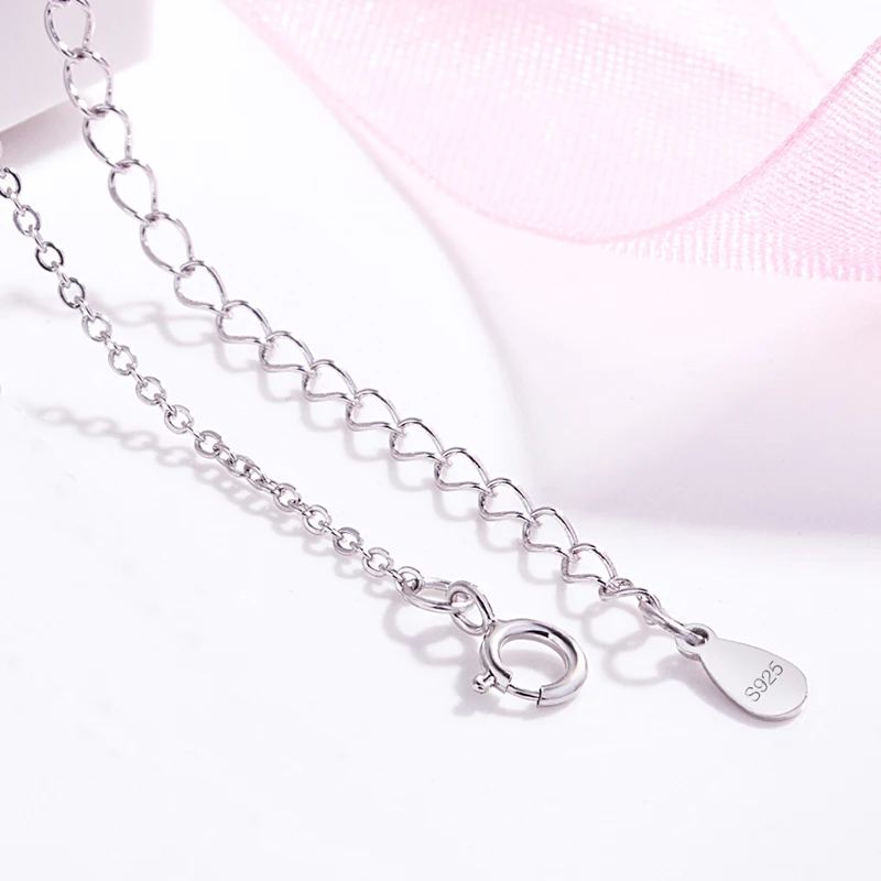 Колье из серебра 925 пробы с подвеской в виде самолета 45 см