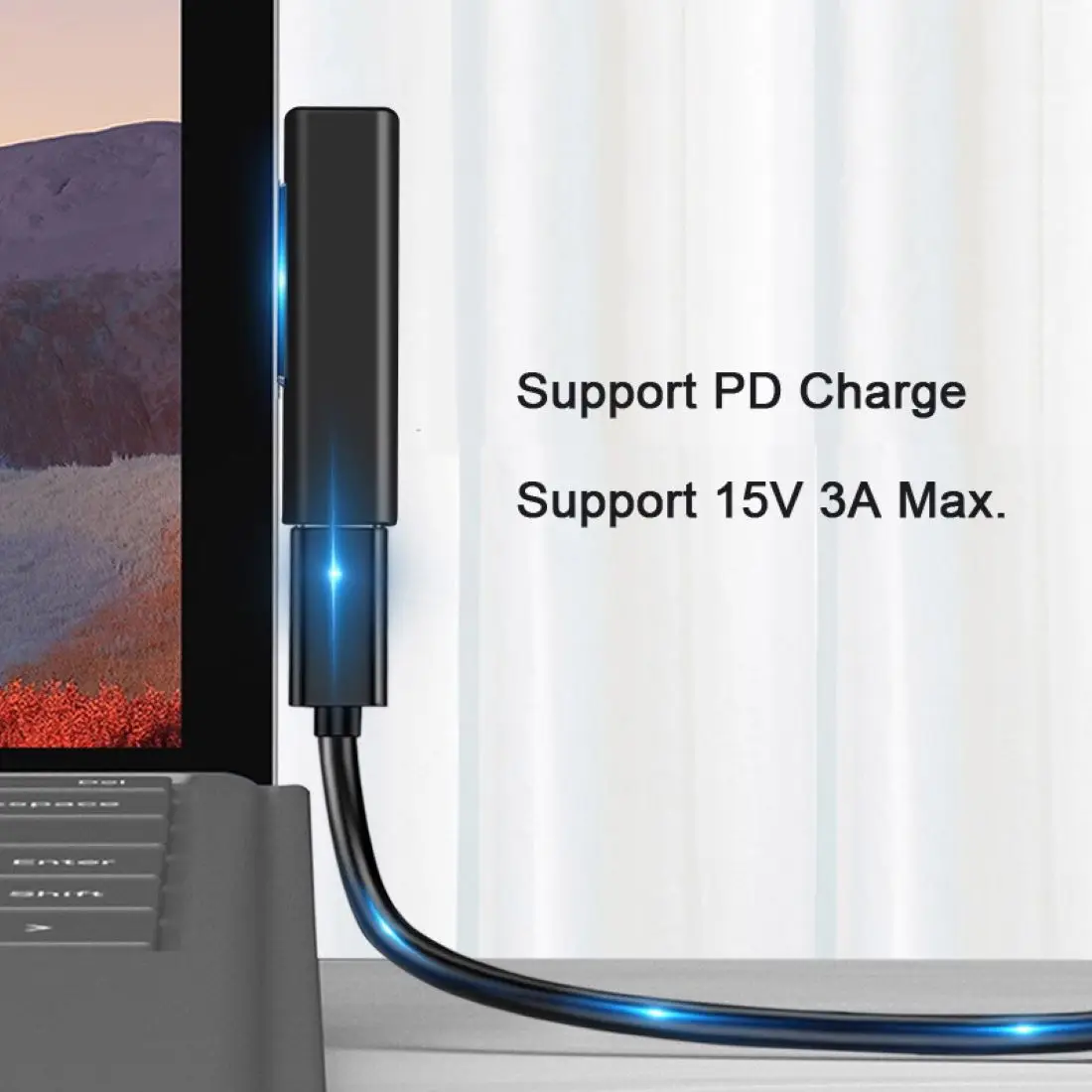 CY Xiwai DC 15V Type-C женский для поверхности Pro7 Pro6 Pro5 Pro4 Pro X Go Book Charge Adapter