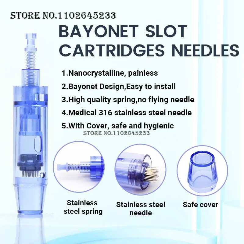 

42 штырька, безопасная крышка, пружина из нержавеющей стали, 3D 5D Nano Dr.Pen иглы A1, наконечники, Дерма-ручка, микроизолирование
