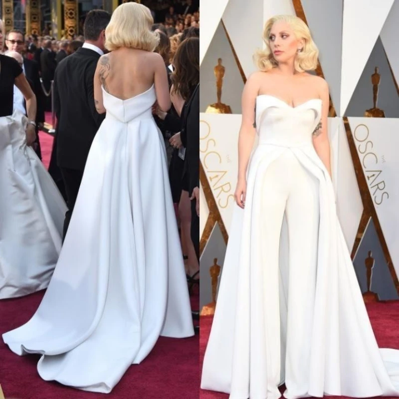 

15381 # простое сатиновое свадебное платье со шлейфом, без бретелек, а-силуэт, с открытой спиной, современное свадебное платье, вечернее платье ...