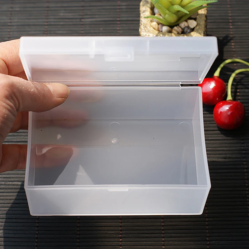 

Plastic Rectangular Storage Box Food Grade PP Transparent Container Small Accessory Cosmetic Sorting Case Collection Packing Box