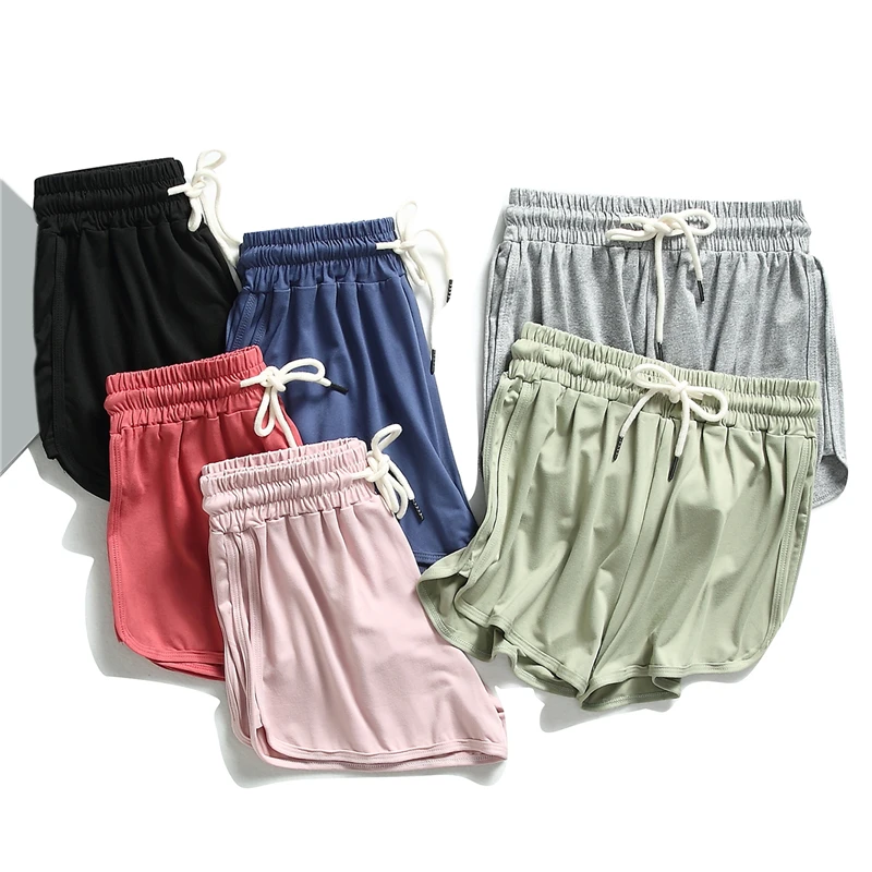 

Buttery-soft Loose Fit Training Gym Sport Shorts Women Waist Drawstring Running Yoga Fitness Workout Shorts