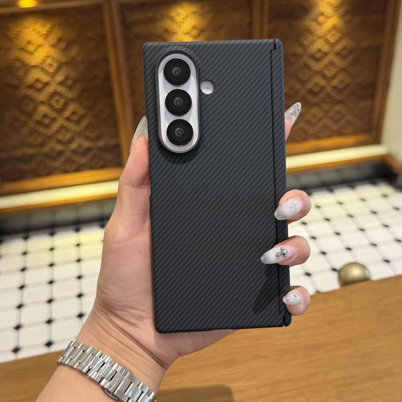 Фото Чехол для Samsung Galaxy Z Fold 7 6 5 4 Z Fold Special W25 с узором под карбон, защитный жесткий чехол для телефона с защитой шарнира №5