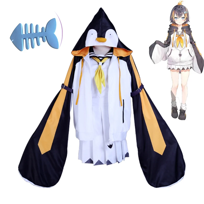 

Petra Gurin Cosplay Costume Hololive VTuber Cosplay Suit Fancy Party Penguin Dress Halloween Carnival Uniforms