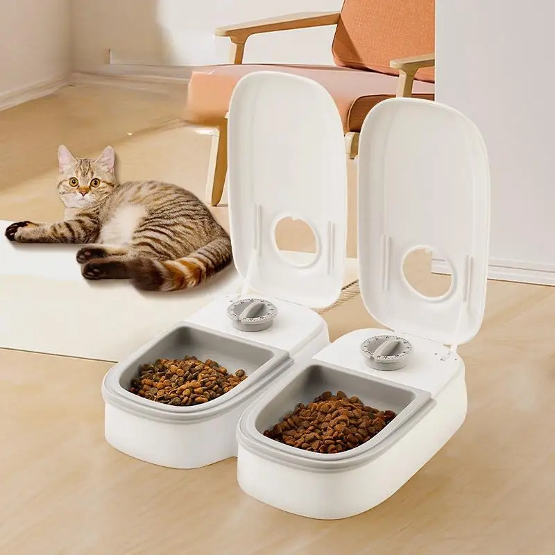 

Автоматическая таймерная кормушка для домашних питомцев, большой емкости, сухой и влажный пищевой контейнер, 48 часов, умная миска с таймером для собак, для кошек и собак