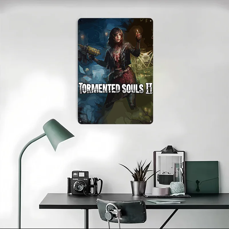 Фото Игровая обложка Tormented Souls II: персонализированный 3D-текстурированный металлический постер, винтажные жестяные таблички для декора дома и гостиной №4