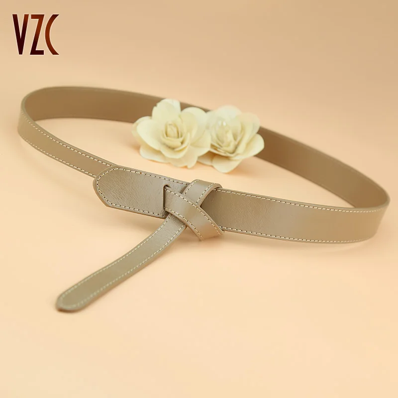 Belt Women Genuine Leather Full-grain Fashion Wide Decoration with Shirts Dress Trench coat Knotted Summer Waist...