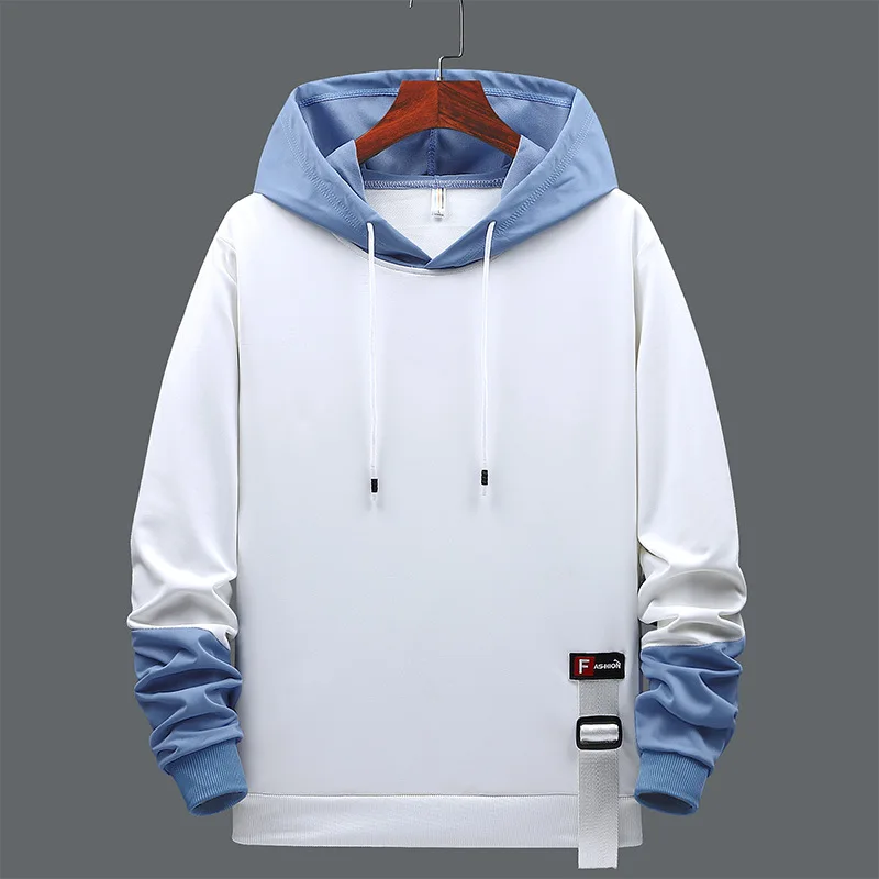 

Spring Autumn Hoodies Men Harajuku Casual Long Sleeve Streetwear Patchwork Sweatshirts with Hoodies Hip Hop Couple Pullover