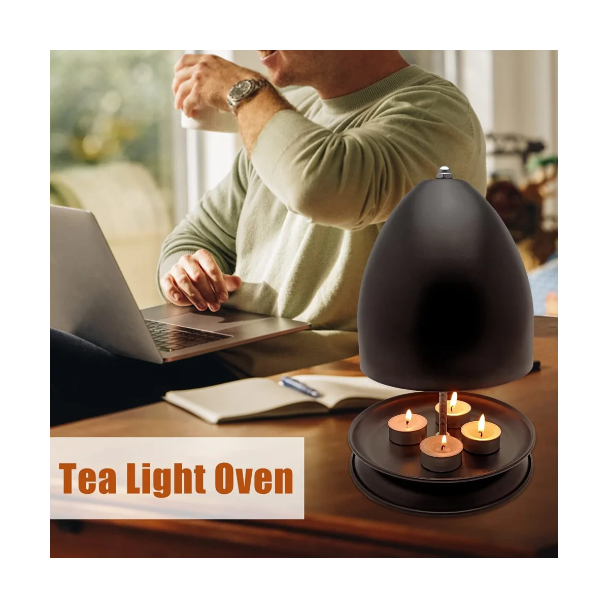 

Tea Light Oven for Heating, Tea Light Candle Heater, Metal Candle Room Heater for Home Bedroom Office