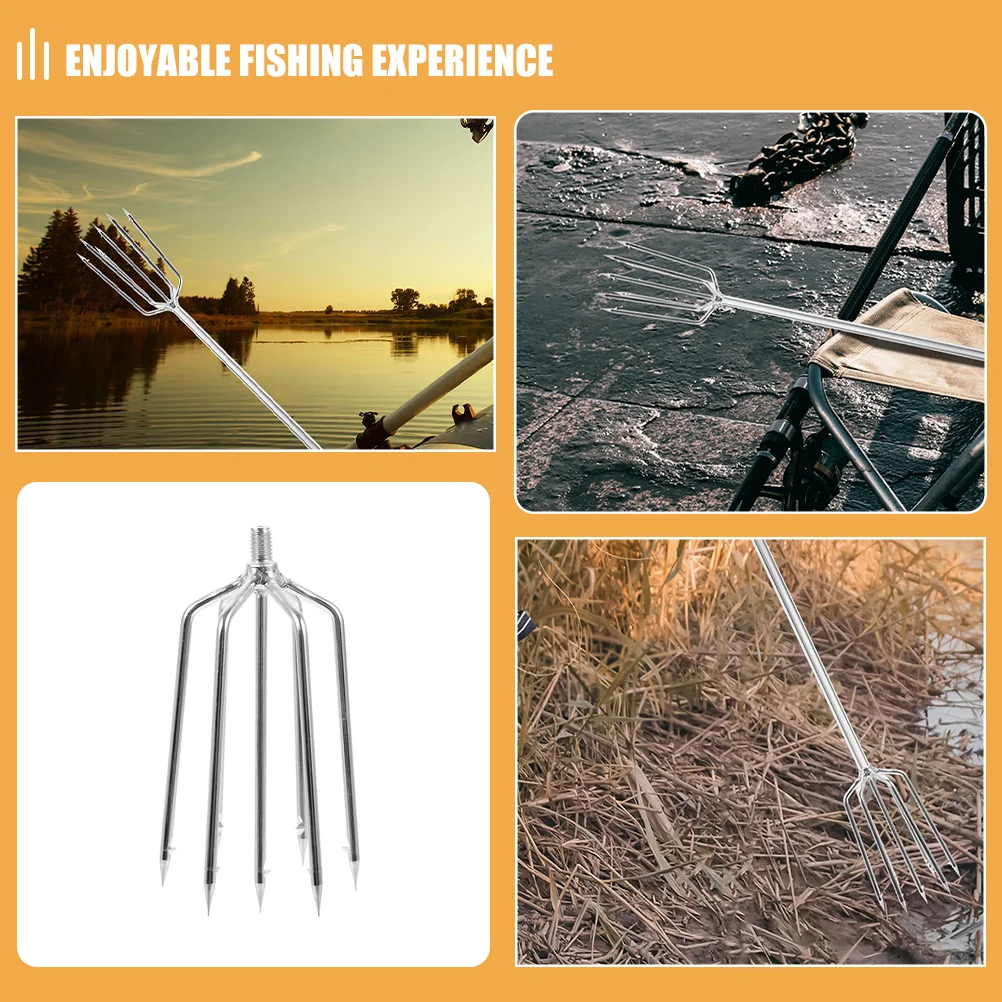 Большой рыболовный гарпун 7-зубчатый барный крючок из нержавеющей стали для