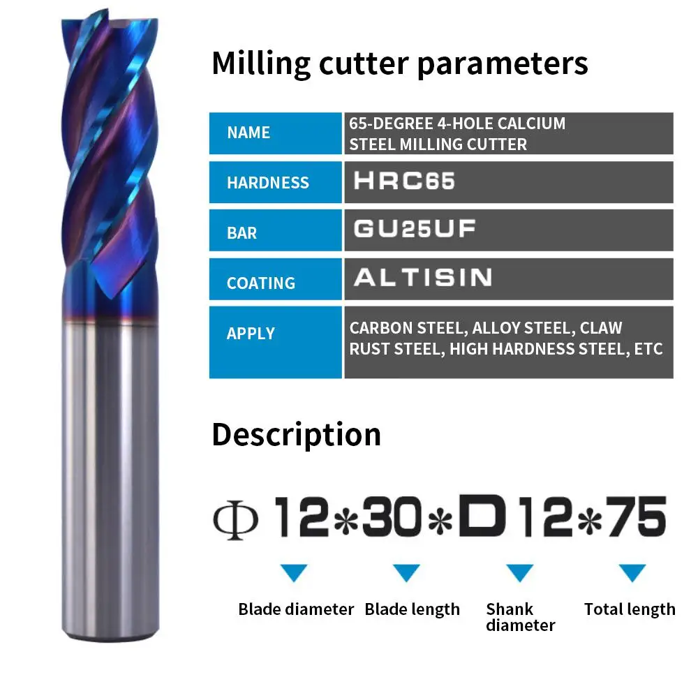 Концевая фреза с четырьмя краями вольфрамовый стальной Фрезерный резак