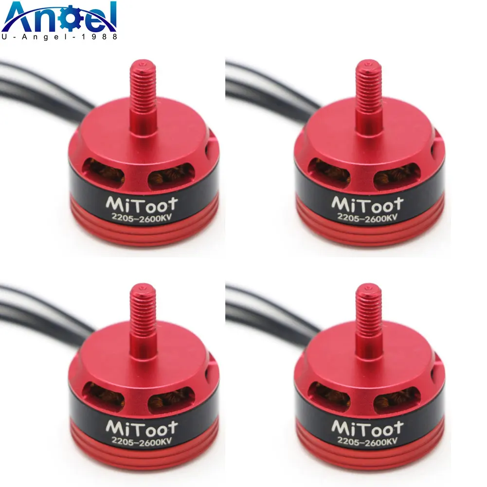 

4pcs Mitoot 2205 DX2205 2300KV 2600KV 2-4S Brushless Motor 2 CW & 2 CCW For QAV250 ZMR250 260 Multirotor