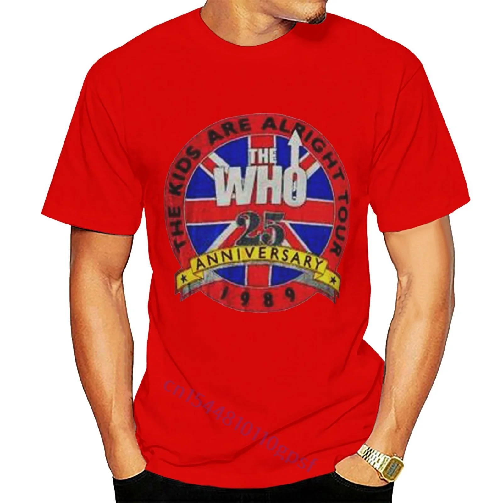 

Fashion Vintage The Who The Kids Are Alright Tour 1989 Tshirt Men Cotton Men's T-Shirts Crew Neck Oversize S-6xl