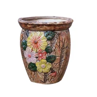 Jingdezhen Hand-Painted Succulent Flower Pot Ceramic Large Diameter Old Pile Master Basin with Feet Breathable Yanxi Basin