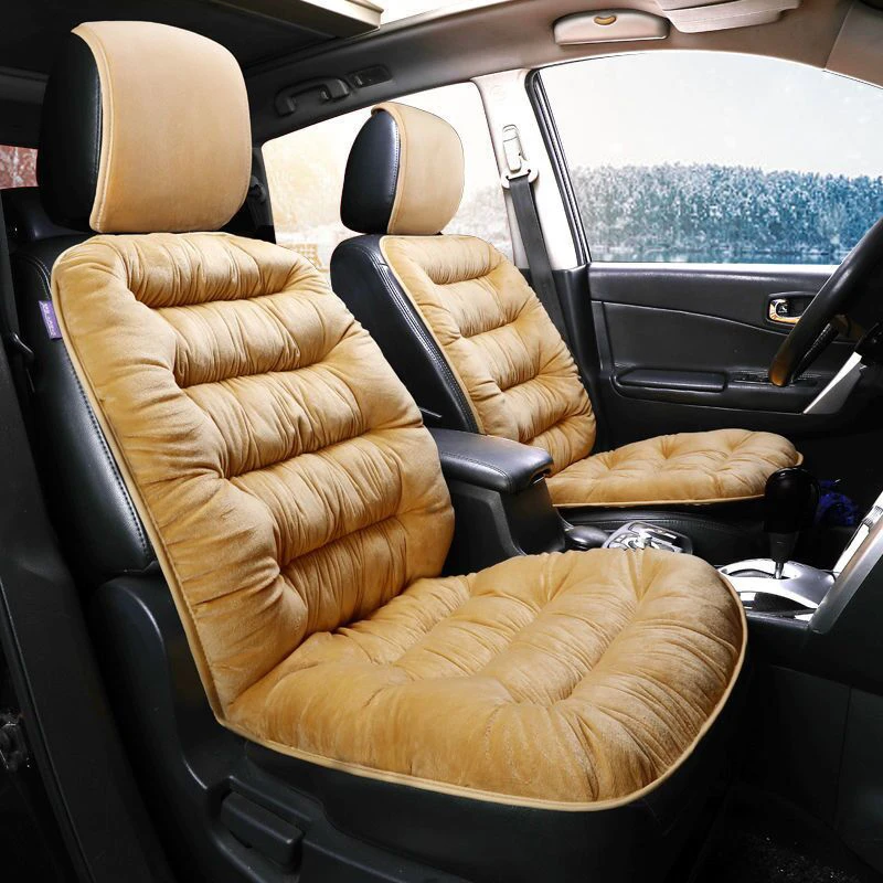 

Зимний теплый чехол из чистого хлопка для автомобильного сиденья, подушка, универсальное качество, роскошный утолщенный чехол для автомобильного сиденья, нескользящий протектор для автомобильных сидений