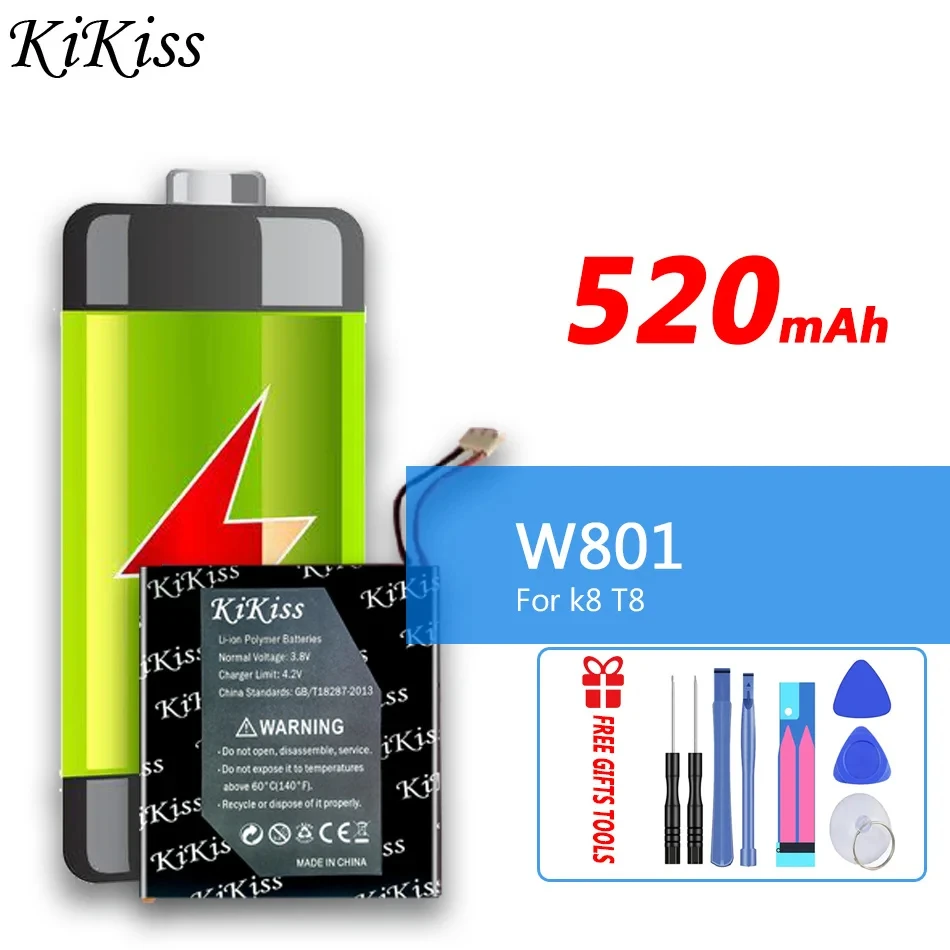 

520mAh KiKiss Powerful Battery W801 For T8 k8 Digital Replacement Bateria