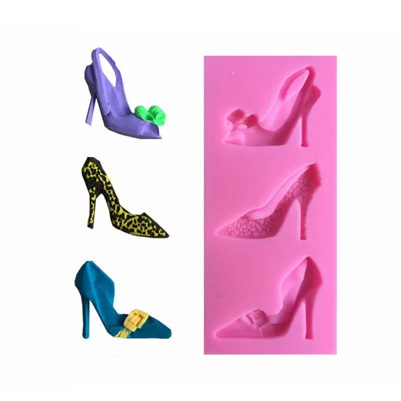 

High Heels Silicone Mold Cake Chocolate Molds Cookies Pastry Pudding Ice Cube Mould Wedding Decoration DIY Baking Tools