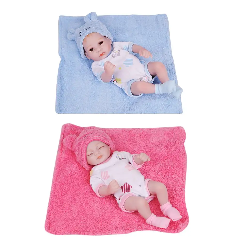 

Full Doll 11 Inch with Rompers Socks Hat and Carpet, Kids Toddlers Christmas Birthday Gift