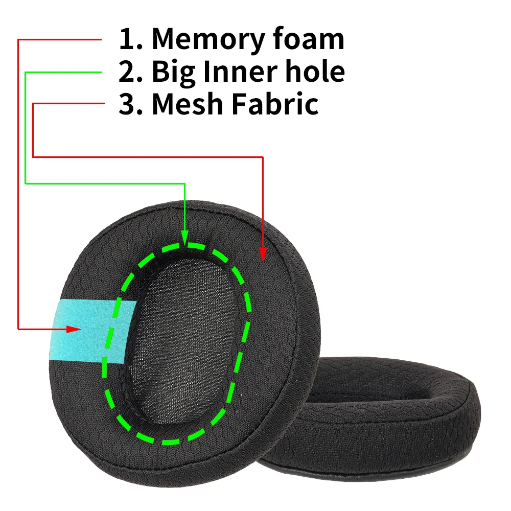 Дышащие толстые амбушюры для наушников Fantech HG15, HG19, HG20, G21, HG23, D8000, D8000Pro, HG11 Pro (сменные) (art.: 3920da35c8552) - 3920da35c8552