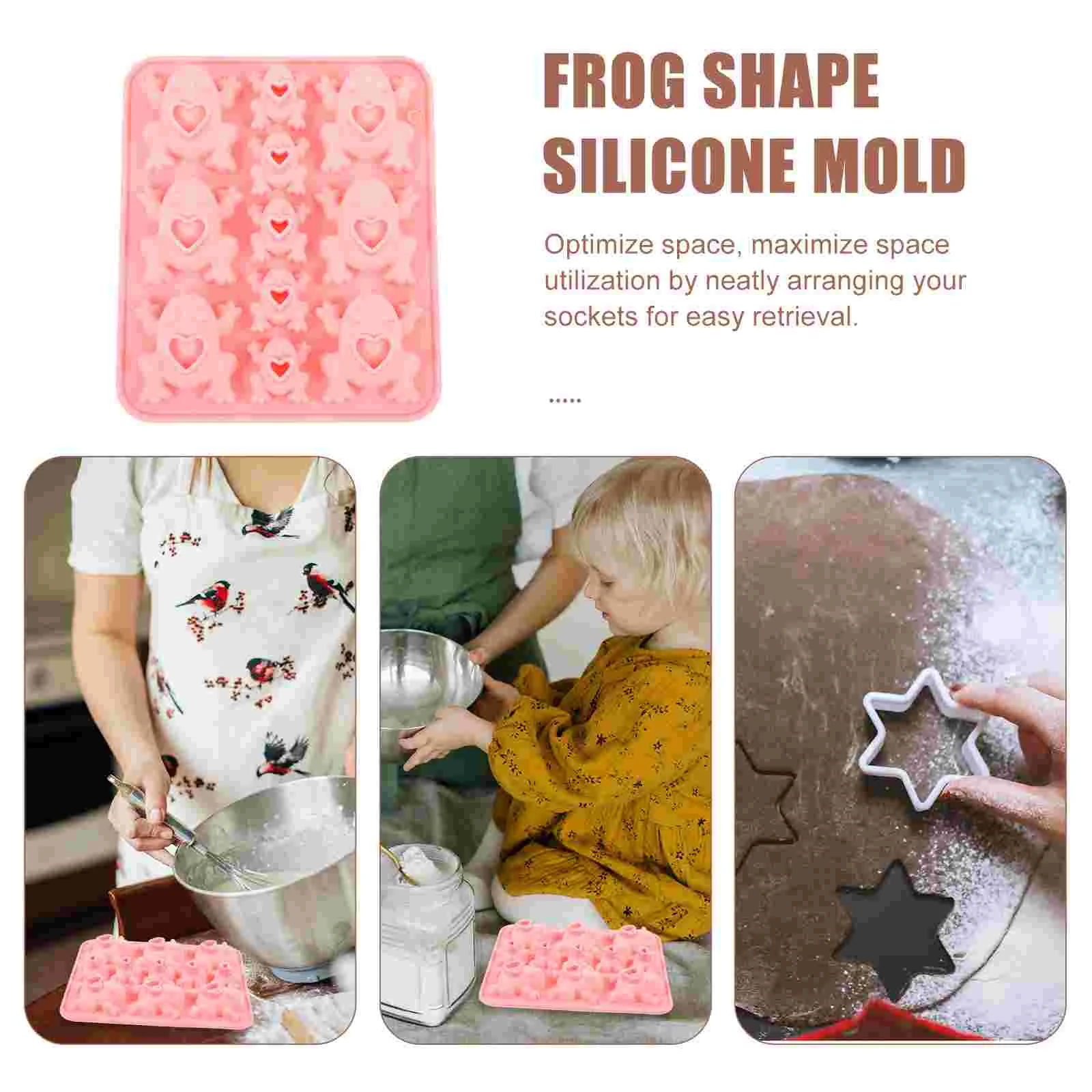 Frog Cake Mold Sweets Candy Baking Molds DIY Chocolate Making Tools Supple Shape Silicone Heart Shaped Pans Seashell Decor