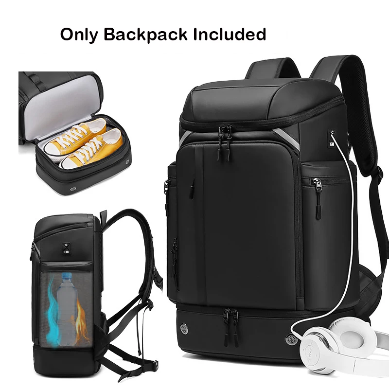 Outdoor Travel Backpack Waterproof Gym Sport Football Basketball Backpack Bag Men Bagpack Shoe Compartment backpack